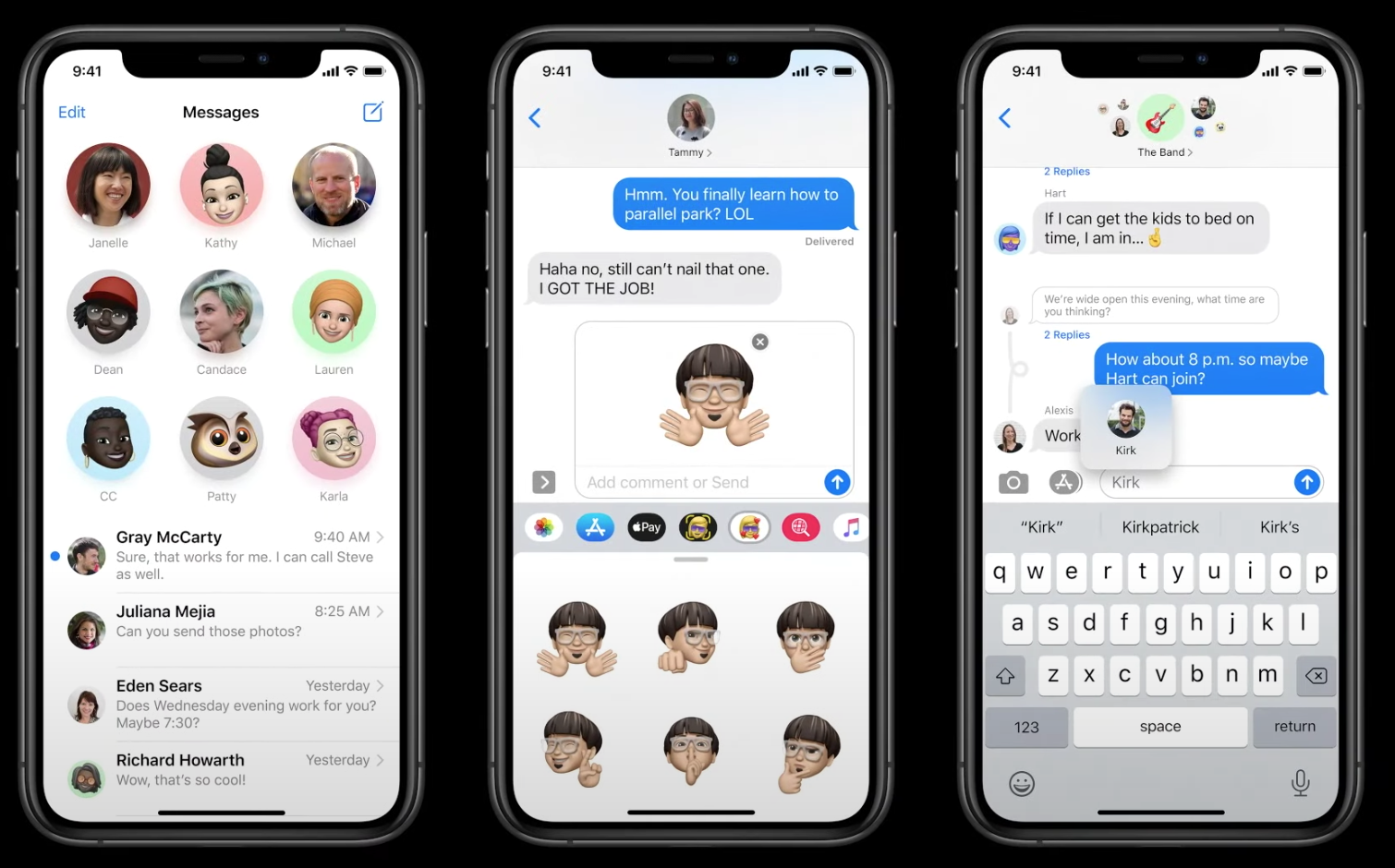 Overview of new features in Messages on iOS.